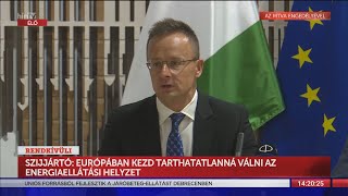 Szijjártó Péter sajtótájékoztatója Brüsszelből - HÍR TV