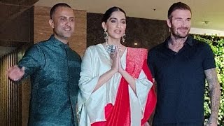 SONAM KAPOOR \u0026 HER HUSBAND ANAND AHUJA HOST WELCOME PARTY FOR DAVID BECKHAM 🔥📸