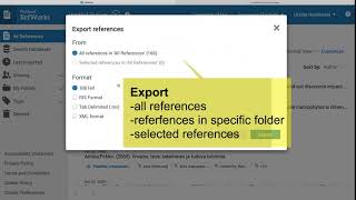 Exporting references from RefWorks to Mendeley