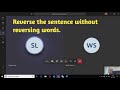 How to reverse the string sentences | Selenium Java real Interview Coding Questions