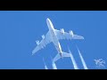 Пролетели на огромной высоте Самолеты над Москвой 2 contrails planes cruising altitude