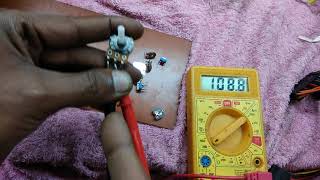 how to check potentiometer  or variable resistance(vr) in hindi