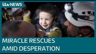 Turkey-Syria earthquake: Miracle rescues among the despair as children pulled from rubble | ITV News