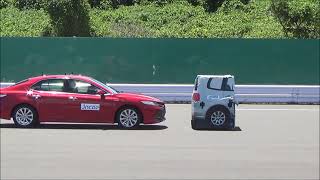 カムリ：被害軽減ブレーキ試験 CCRs50km/h