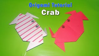 how to make a paper crab origami tutorial