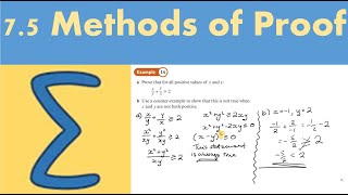 7.5 Methods of Proof (PURE 1- Chapter 7: Algebraic methods)