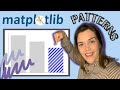 How to add PATTERNS to matplotlib figures || Matplotlib hatch color and linewidth || Matplotlib Tips