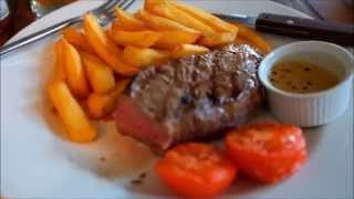 イギリス・ロンドン　パブ　プリンス・オブ・テックのステーキ　Steak at Pub Prince of Teck  Earl's Court Road, London