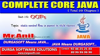 Core Java -OOPs static control flow in parent to child classes
