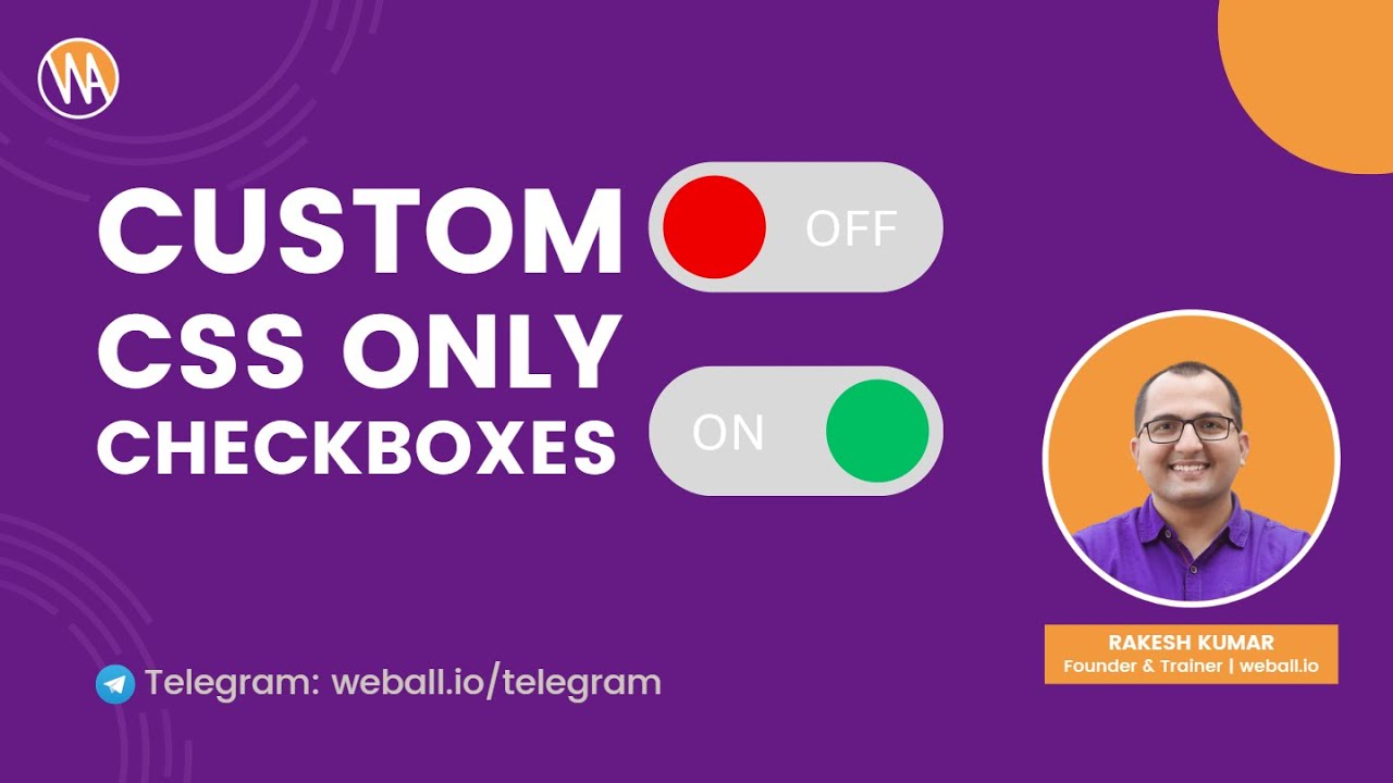 🔴 Learn How To Create Custom CSS Only Checkboxes And Radio Buttons ...