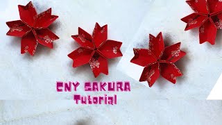 CNY Angpao Red packet Sakura Flower Tutorial 2024- Very easy to make CNY Decoration 红包灯笼 折纸花球