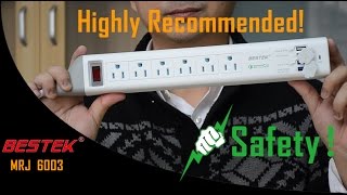 6 Outlet Surge Protector with 4 USB Charging Ports | BESTEK | Power Strip \u0026 Surge Protector