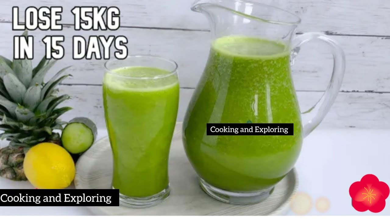 Natural Weight Loss Drink Spinach And Cucumber Juice Glowing Skin