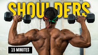 15 Minute Dumbbell Shoulders Workout | Burn & Build #4