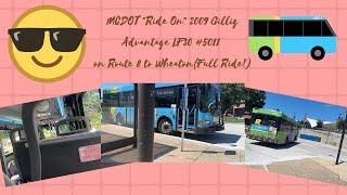 MCDOT Ride On 2009 Gillig Advantage LF30 #5011 on Route 8 to Wheaton(Full Ride!)