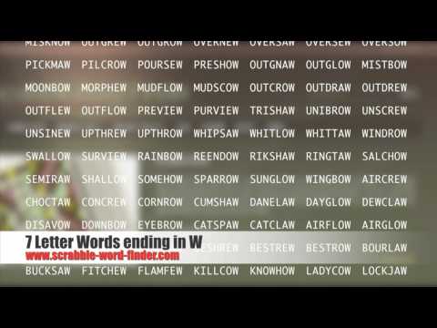 What word ends with W?