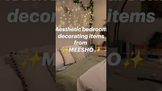 Asthetic bedroom decorating items from mesho✨#asthetic #beautiful  #trending #viral