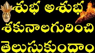 శుభ అశుభ శకునాలగురించి తెలుసుకుందాం | Shubha Ashubha shakunam | #Yogi Srinivas | #SHAKUNA PHALAM