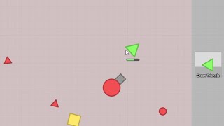 Killing the extremely rare Green Triangle in diep.io (Second Rarest Polygon)