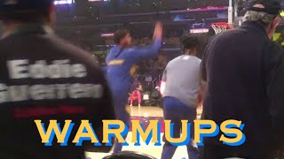 [HD] Warriors (2-9) warmups in LA pregame before Lakers at Staples Center