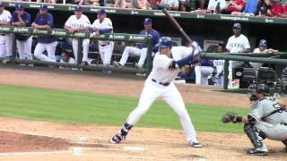 Joey Gallo 2nd MLB at bat. Results in an upper deck Home run \u0026 a cupcheck.