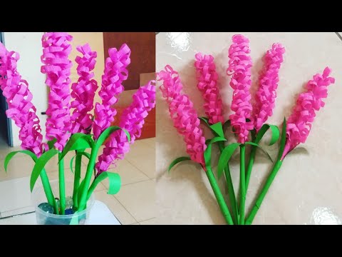 How To Make A Beautiful Lavender Paper Flower|Diy Easy Paper Crafts ...