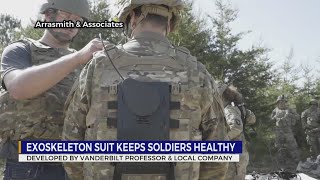 Exoskeleton suit keeps soldiers healthy