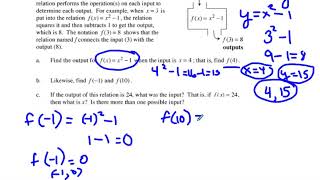 Algebra 1: Function Notation [Part 1]