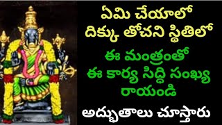 ఏమి చేయాలో దిక్కు తోచని స్థితిలో ఈ మంత్రం ఈ కార్యసిద్ధి సంఖ్య రాయండి అద్భుతాలు చూస్తారు