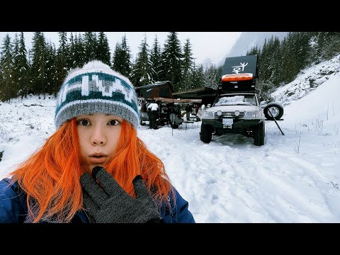 Winter Camping In Fresh Snow