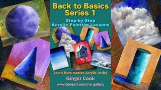 Introduction to our "Back to Basics -Downloadable Beginning Acrylic Painting  Tutorials - Series1