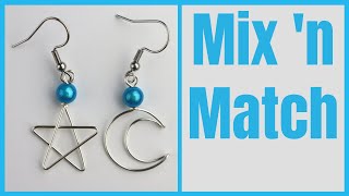 DIY Wire Star and Moon Earrings Tutorial Mix and Match
