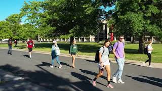 Beautiful campus drone video