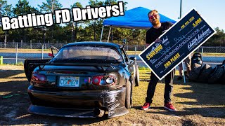 Battling For $10,000 In the FINALS Against PRO FD Drivers In my 350Hp LS Miata!! *David VS Goliath?*