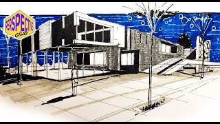 Perspective-How To Draw A Villa In 2 Point Perspective #perspective #architecture #draw