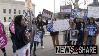 Pro-Choice Activists Counter-Protest "March for Life"