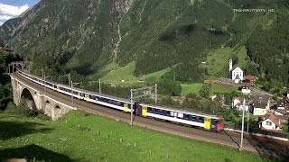 Bahnland Schweiz: Gotthardbahn/Ferrovia del Gottardo Nordrampe rund um Wassen Juli 2014 Teil 1