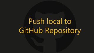 Push local to GitHub Repository