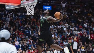 Zion Williamson throws down the windmill | Pelicans vs Hawks 11/4/2023