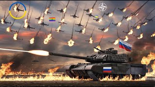 Russian laser tanks shot down 50 fighter jets sent by NATO to Ukraine - ARMA 3