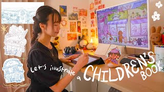 Let's Illustrate a children's picture book 📖✨️ & fix art portfolio, sweet rejection 💖