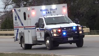 Kendall County EMS Ambulances Responding Code 3 Compilation #6