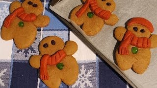 暖笠笠薑餅人How to make Molasses Gingerbread Men (without cookie cutter)