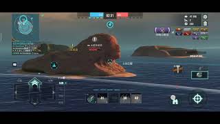 《戰艦世界 閃擊戰 World of Warships Blitz》 亞服 玩的是美國的X級重巡洋艦「得梅因級」，這場激烈，最後剩一名隊友撐過去-最後希望！