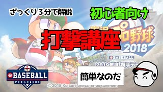 ざっくり３分で解説 対人用の打撃講座 初心者向け 【パワプロ2019】