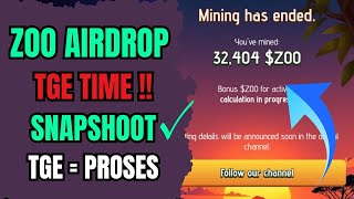 BURUAN CEK‼️ZOO AIRDROP MASUK PASE TGE