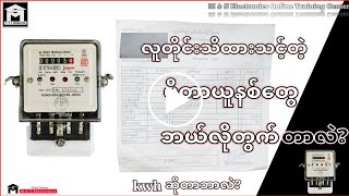 လူတိုင်းသိထားသင့်တဲ့ မီတာခတွေဘယ်လိုတွက်တာလဲ တစ်ယူနစ်ဆိုတာဘာကိုပြောတာလဲ