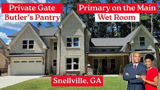 New Homes in Atlanta | Gwinnett County | Custom Built Gated Home | Primary Suite on Main Level