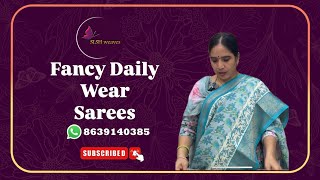 Fancy Daily Wear Sarees Price:799/- \u0026 1100/- Watsapp:8639140385