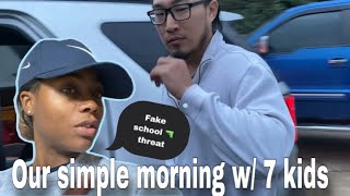 A simple morning, school shooting threat, prayers | AMBW COUPLE VLOG #korean #black #couplevlog